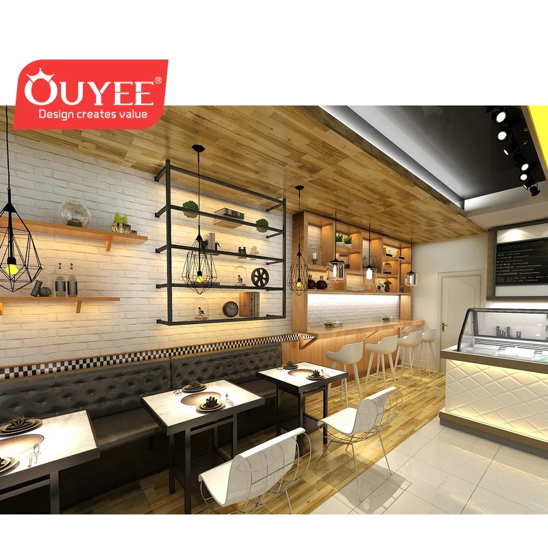 Shopping Mall Airport Fresh Fruit Juice Bar  Coffee Shop Design With Store Furniture Counter  Kiosk for Food