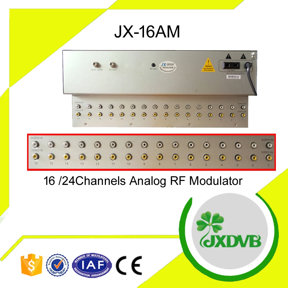 16 in 1 Fixed Channel AV in Analog TV Modulator