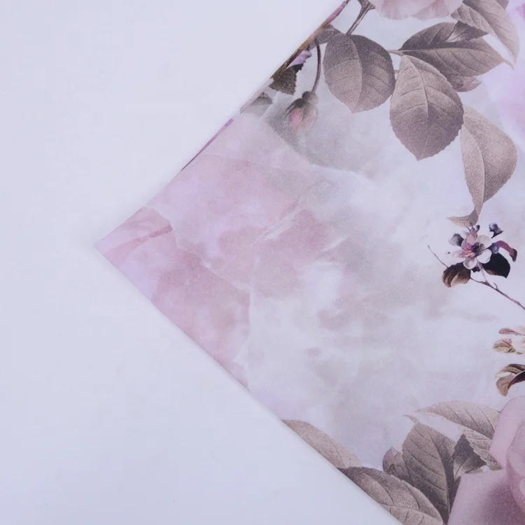 Keqiao wholesale market 30X30 woven 100% rayon plain satin flower print fabric