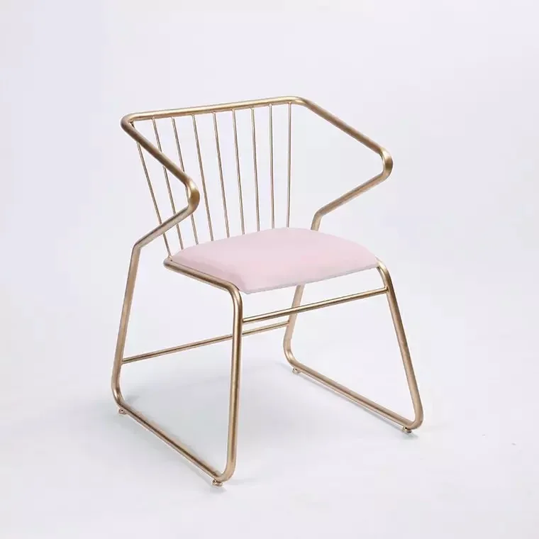 Factory direct sale price wedding chair rental golden steel metal wire leisure cafe dining chair