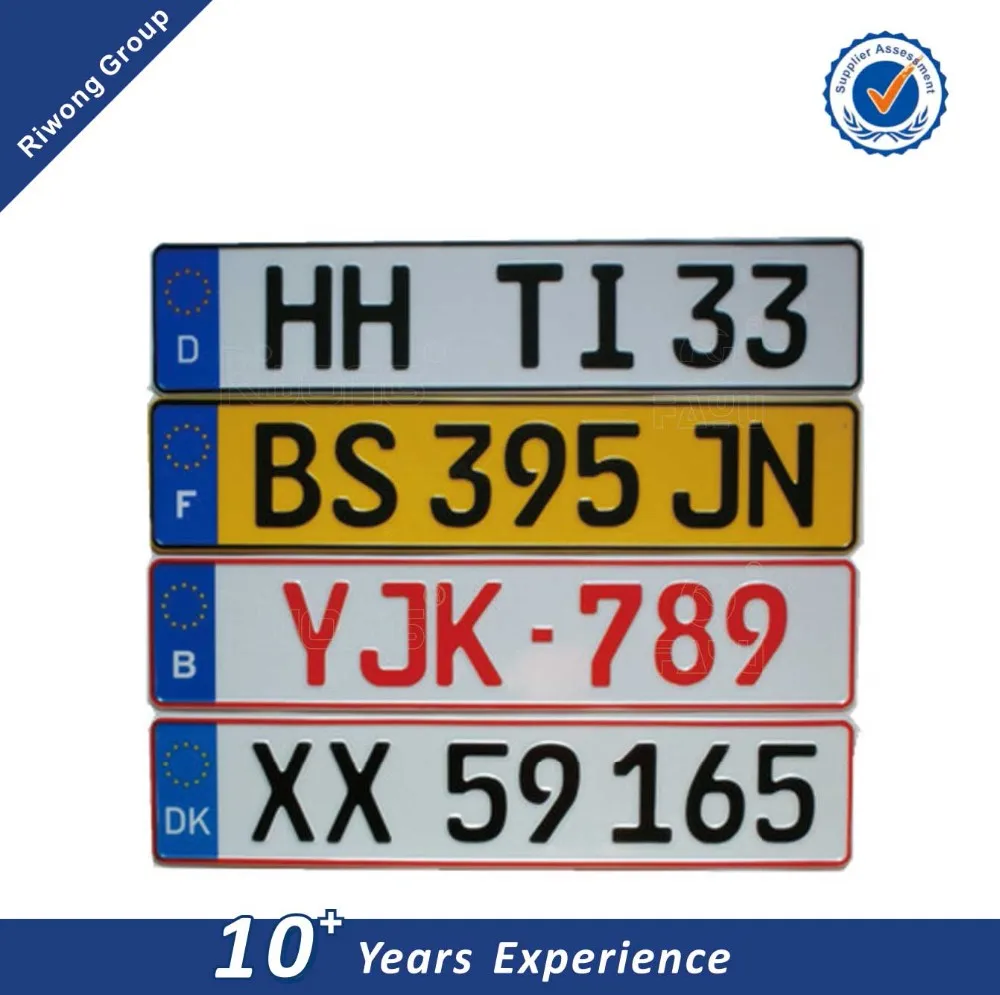 Тисненый алюминиевый русский номер автомобиля номерной знак