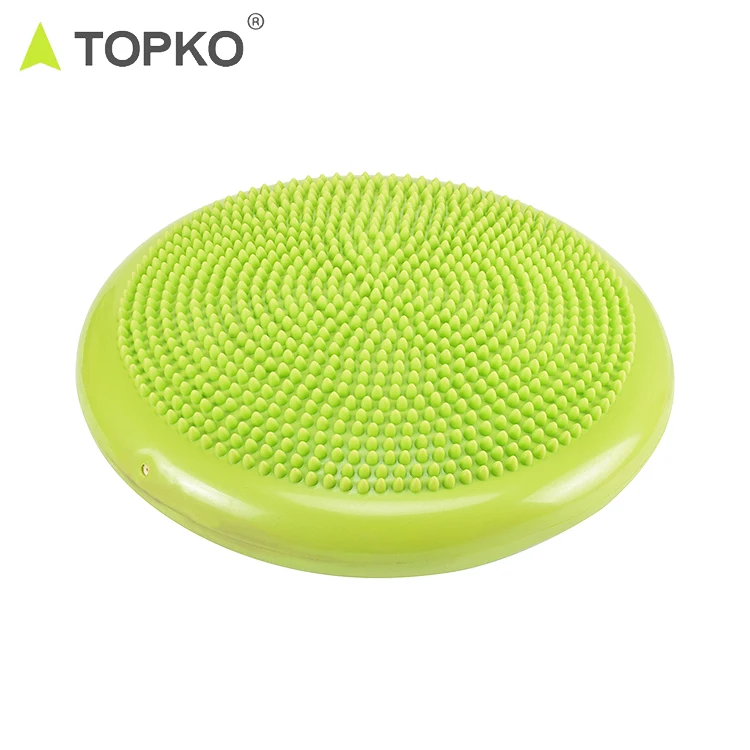 TOPKO Professional training Inflated Stability Wobble Cushion Trainer Board with Pump balance cushion