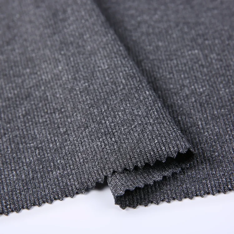 Buy knitted 94% polyester 6% spandex stretch rib fabric composition knitted fabric for t-shirt