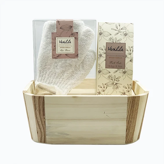 wholesale body care vanilla product men skin care travel body spa bath gift set