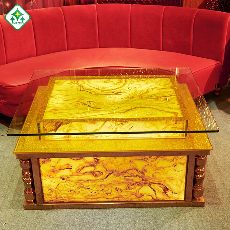
factory hot sales high quality tea table toughened glass top ktv hotel bar table furniture 