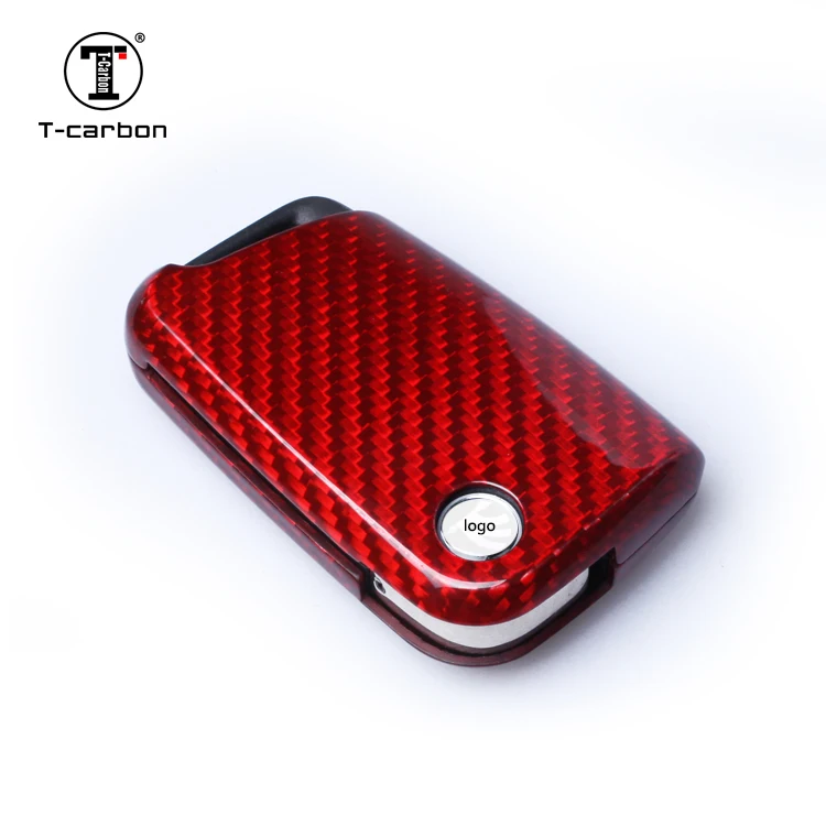 T-carbon Manufacturer Real Carbon Fiber Car Key Cover Key Case Holder Shell For VW Key Cover Accessories