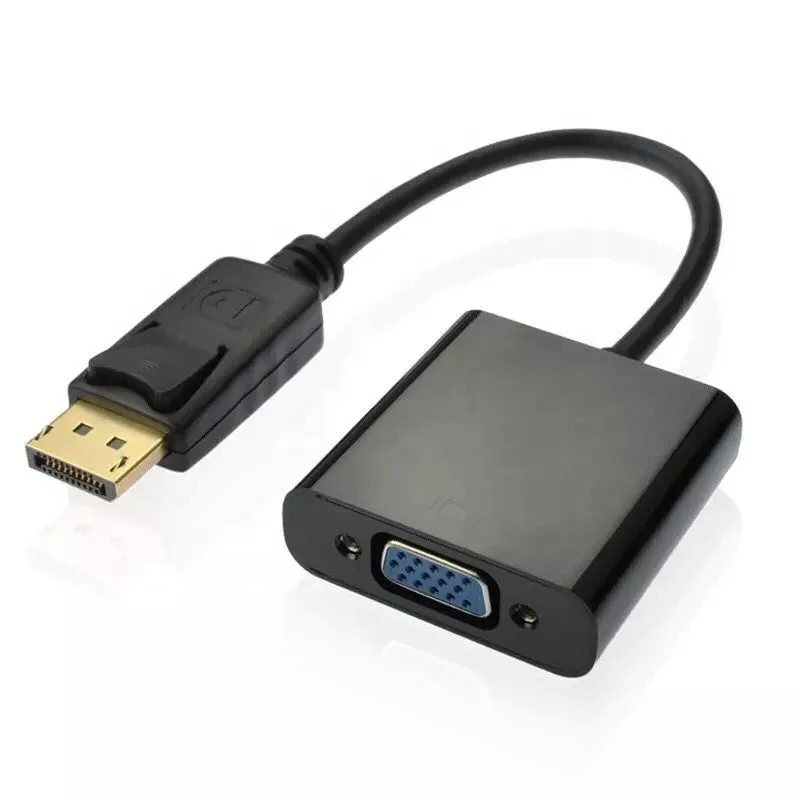 DP to VGA Adapter DisplayPort to VGA Converter DP Cables Adapter Male to Female 1080P for HDTV LCD