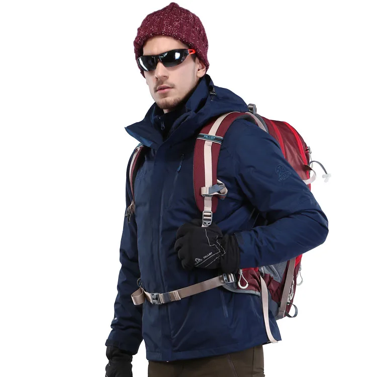 Мужская ветрозащитная зимняя водонепроницаемая куртка 3 в 1 с флисовой подкладкой