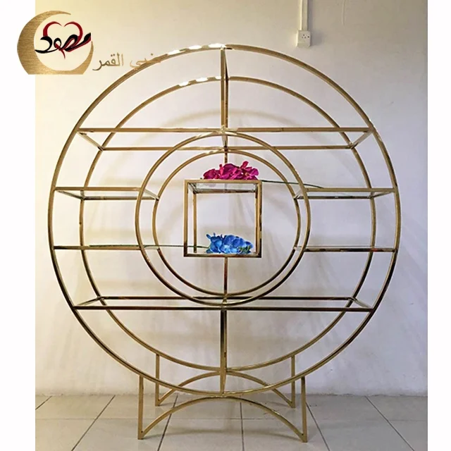 
Commercial hotel modern bar back metal wedding decor wine display rack 