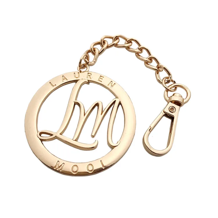 Cheap price high quality custom handbag metal chain plate metal hand tag brand logo for bag