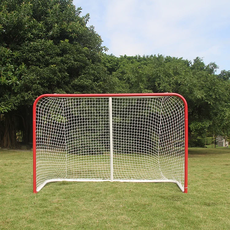 Молодежная красная металлическая маленькая гола для хоккея