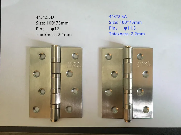 OEM supply 4*3*2.5 stainless steel bearing hinges for wooden door