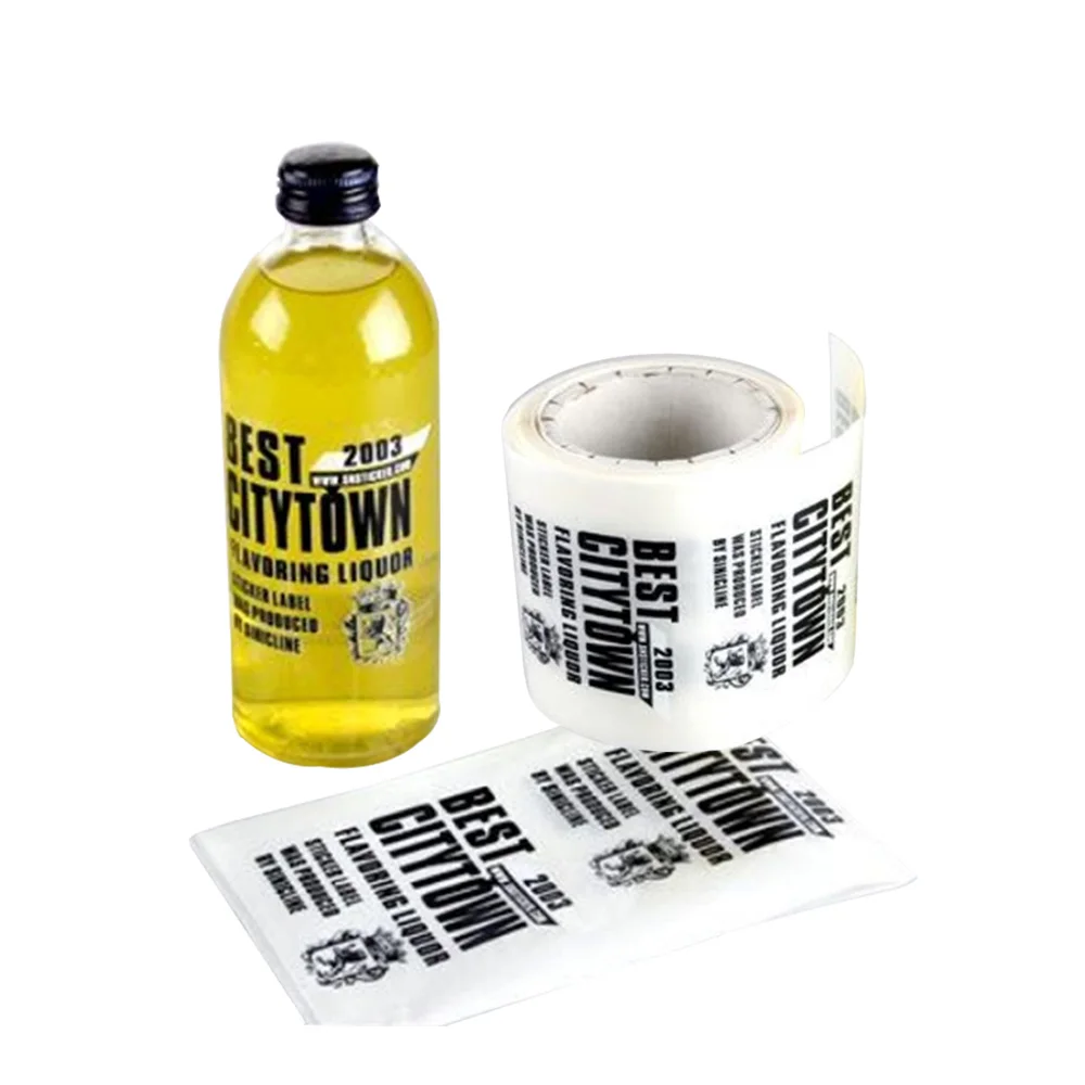 Custom Transparent Beverage Labels Heat Shrink Logo Sticker For Bottle