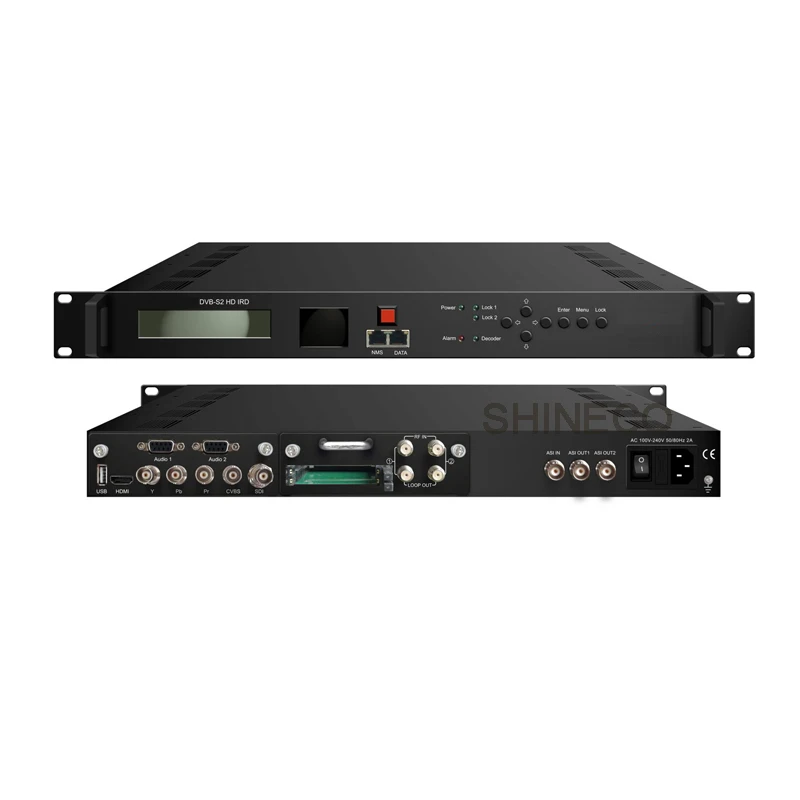 DVB-C DVB-S2 DVB-T ATSC ISDB-T Tuner ASI HD CI Slot CVBS SDI and IP Output Decoder IRD