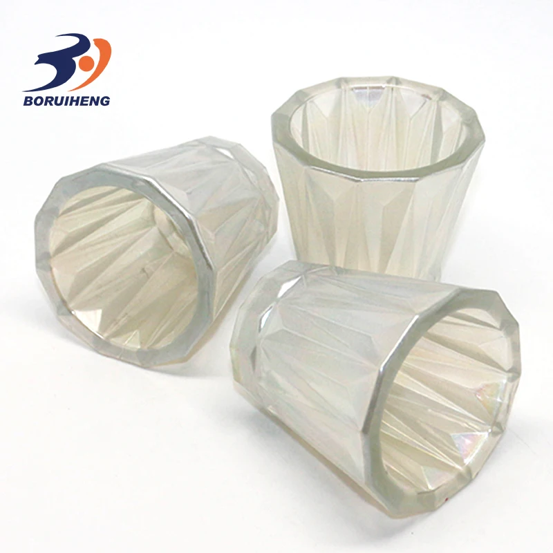 Новый дизайн мини-белый стакан молока подсвечник церкви религиозных свечи в стеклянных баночках