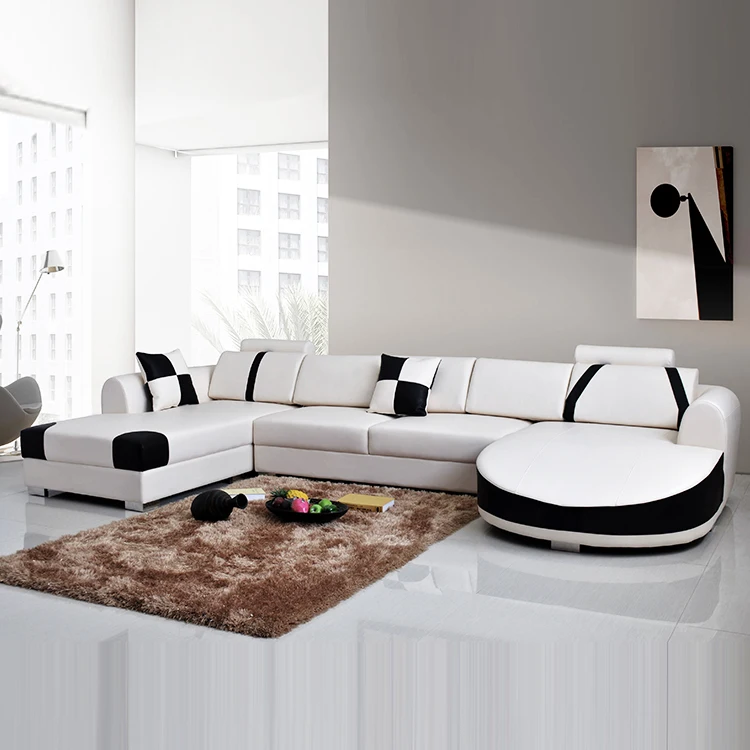 Современный белый последние роскошные диваны набор дизайн элегантный мебель для гостиной длинный кожаный диван стул
