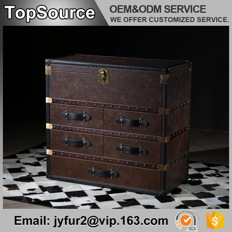 
Vintage Color Outdoor Decorative Storage Box With 5 Drawers 