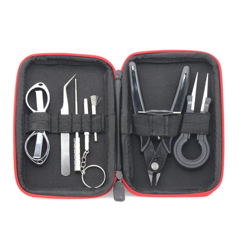 Mini Vape DIY Tool Bag Tweezers Pliers Wire Heaters Kit Coil Jig Winding For Packing Electronic Cigarette Accessories