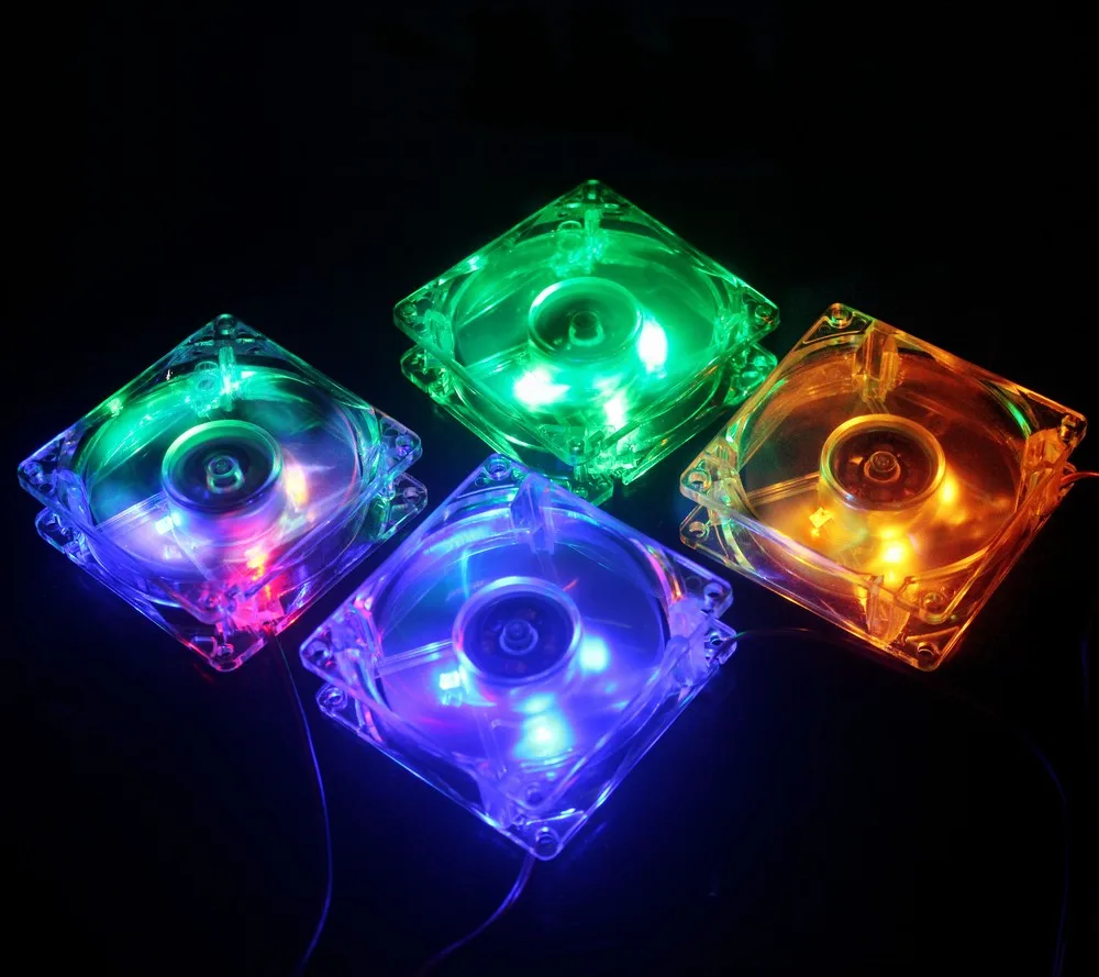 Gdstime 8cm 80mm LED RGB Computer Case Exhaust Cooling Fan