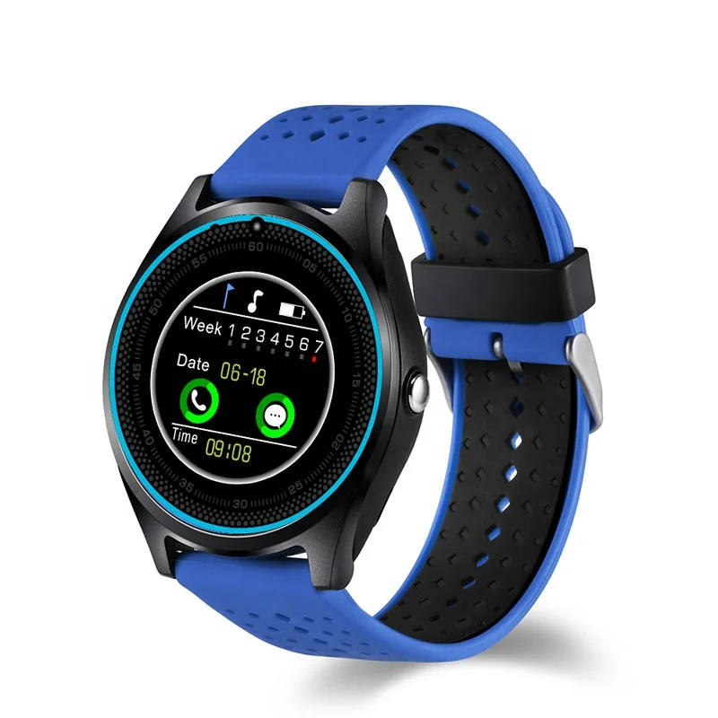 V9 IPS круглый сенсорный экран BT Смарт часы 2G sim-карты с камеры шагомер