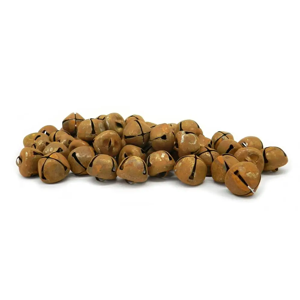 
Vintage Primitive Craft Rusty Tin Jingle Bells for Crafting, Designing and Decorating, 3/4 Inch, Packages of 50. 