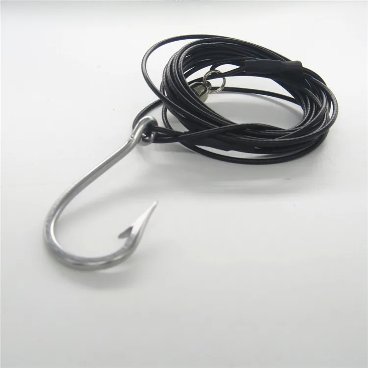 
Single hook 7691 hook trace wire with ball bearing swivel whole sell in store circle sea fishing hook for fishing shark tuna 