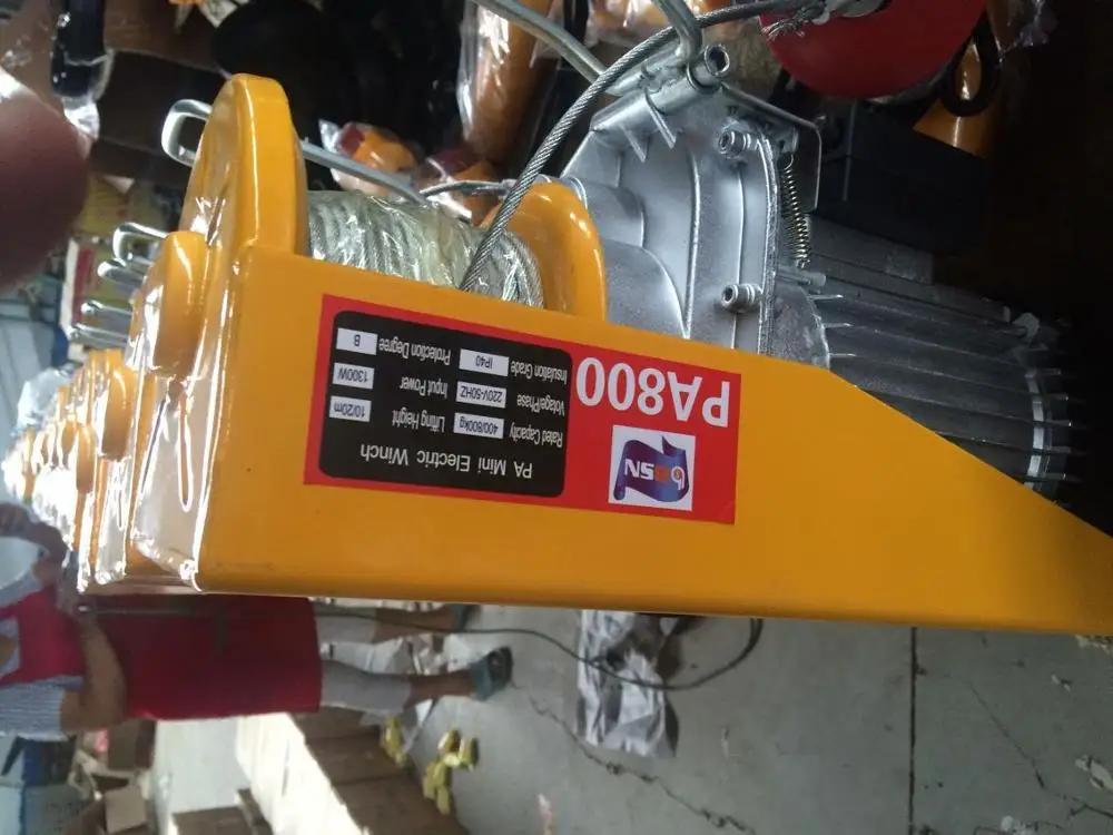 
PA type mini electric wire rope hoist winch 230v electric hoist 