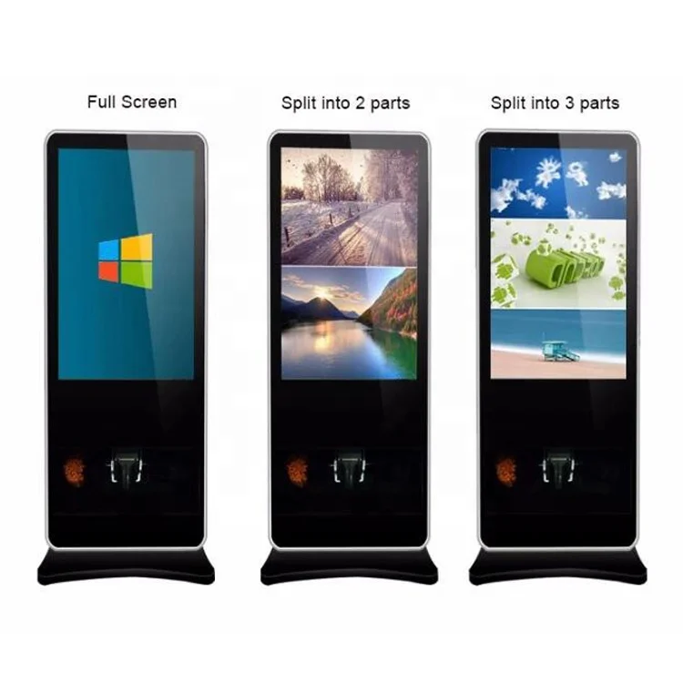 
touch screen all in one PC LCD advertising Kiosk with Automatic Shoe Polishing Machine 