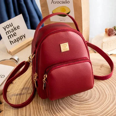 9F043 fashionable smart womens vintage backpack leather outdoor bag backpacks for girls