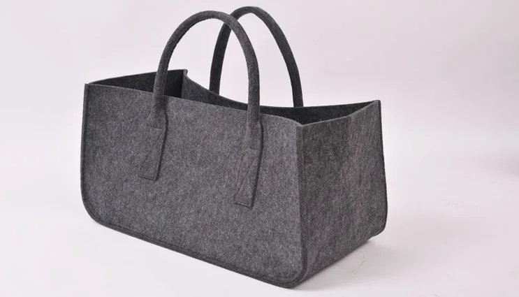 Large Lady Felt Handbag tote bag wholesale felt bags for shopping With Customized Logo