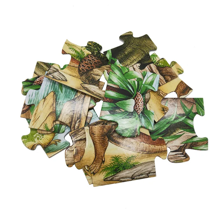 Wholesale MDF 48 big pieces kids dinosaur floor jigsaw puzzle custom dragon puzzle games for children