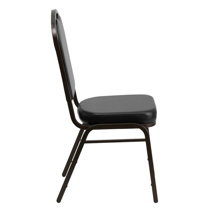 wholesale stacking banquet chair PU black hotel chair