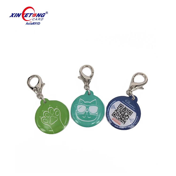 Personalized custom logo metal ID QR code pet Tag for dogs and cats