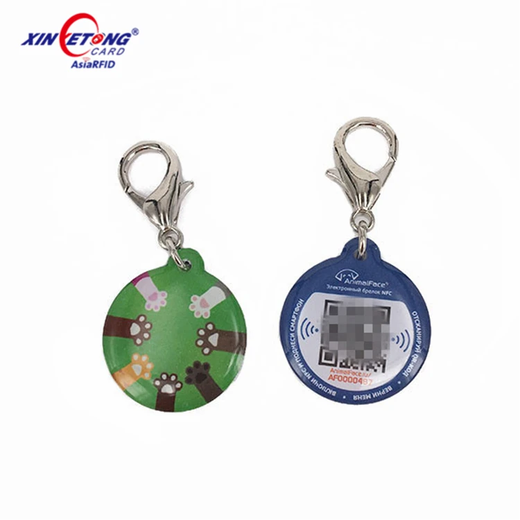 Personalized custom logo metal ID QR code pet Tag for dogs and cats