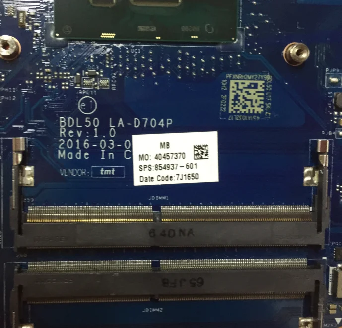 854937-601 для системных плат HP 15-AY UMA i5-6200U WIN