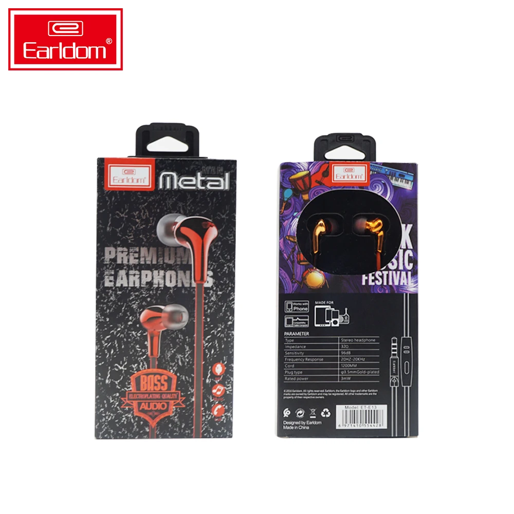 EARLDOM Wired Earbuds with Microphone Wired Earphones with Microphone In Ear Headphones for Laptop, PC, Phone