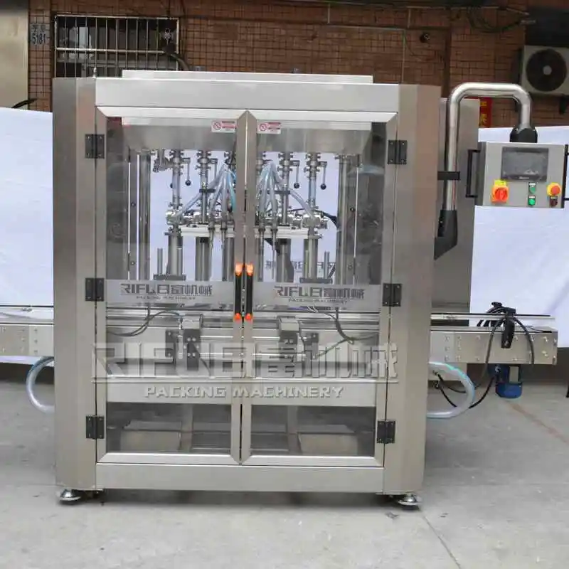 Fully automatic 100-1000ml piston type shampoo lotion cream plastic bottle filling machine