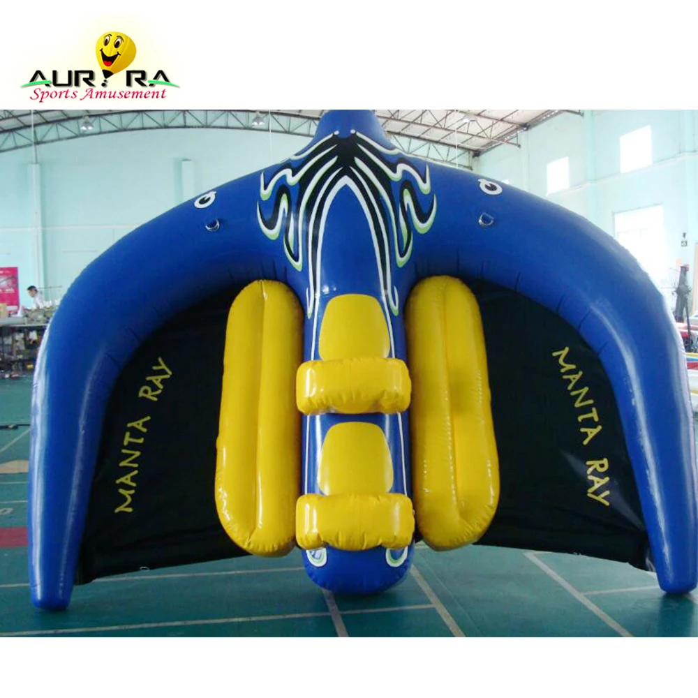 Горячая Распродажа летающая трубка Manta Ray надувная рыба лучевой надувной Летающий воздушный змей буксируемый водный спорт