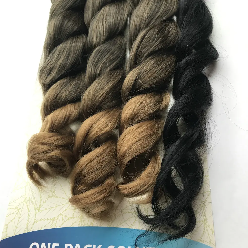 Adorable Wholesale heat resistant synthetic hair weft 4pcs body loose deep wave synthetic hair weaving free braid mixed T1b27