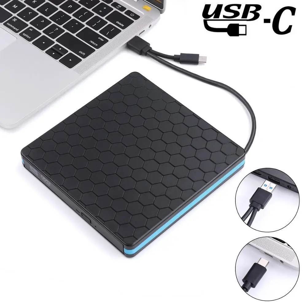  DVD-драйвер CD-диск внешний CD-привод с USB 3 0 и Type-C для
