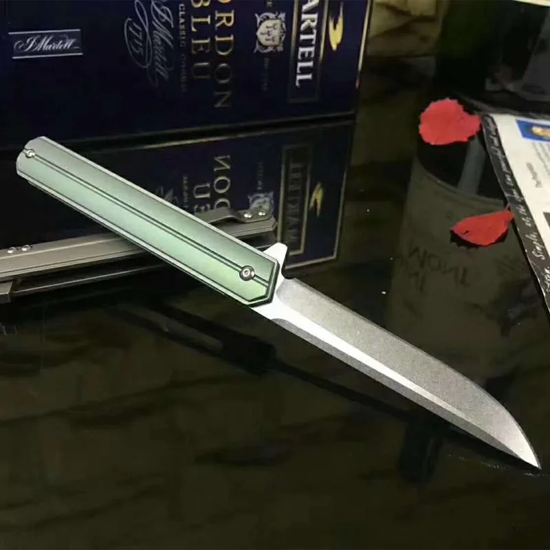 Quartermaster stainless steel D2 blade TC4 titanium alloy handle folding outdoor camping fruit EDC hunting knife kitchen knife