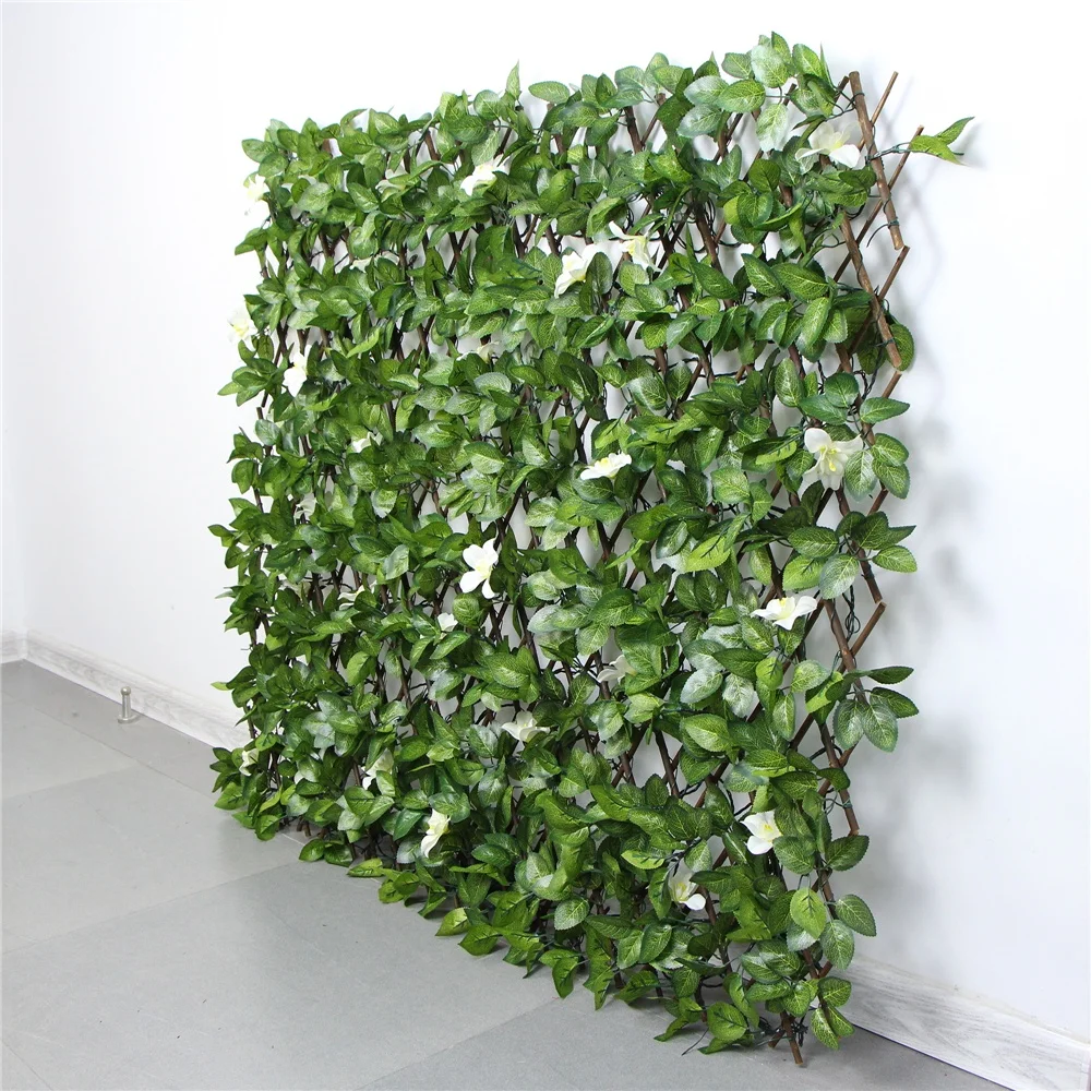 2019 New arrive willow artificial expandable trellis hedges for screening outdoor walls