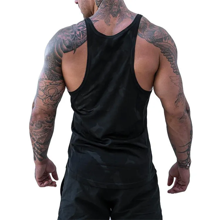 
Wholesale Custom Muscle fitness gym camouflage tank top fast-drying sportswear mens camouflage vest 
