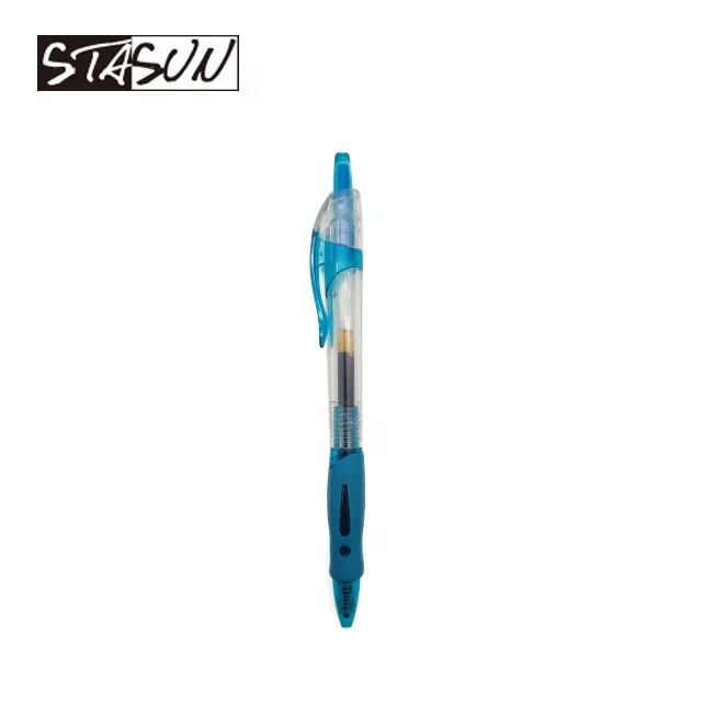 STASUN Good Quality Promotional Plastic Retractable rubber grip holder 0.5mm Gel ink Pen