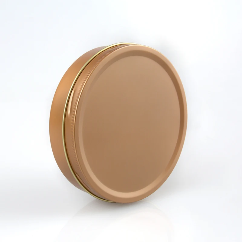 
Printing Black Round Candle Wax Metal Tins Box Wholesale 