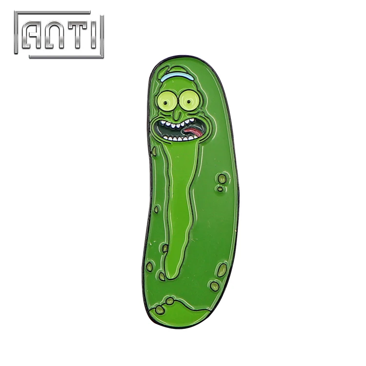 Значок в виде огурца значки и броши высокий Рик и Морти лацкан булавка мягкие эмалированные значки мультфильм металл ремесло
