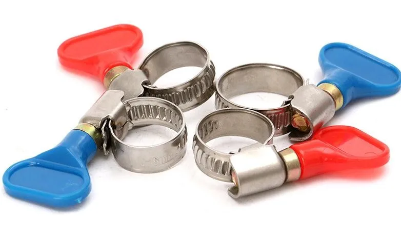 German type c clamp steel butterfly screw cable clamps steel with turn key hose clamp wing nut