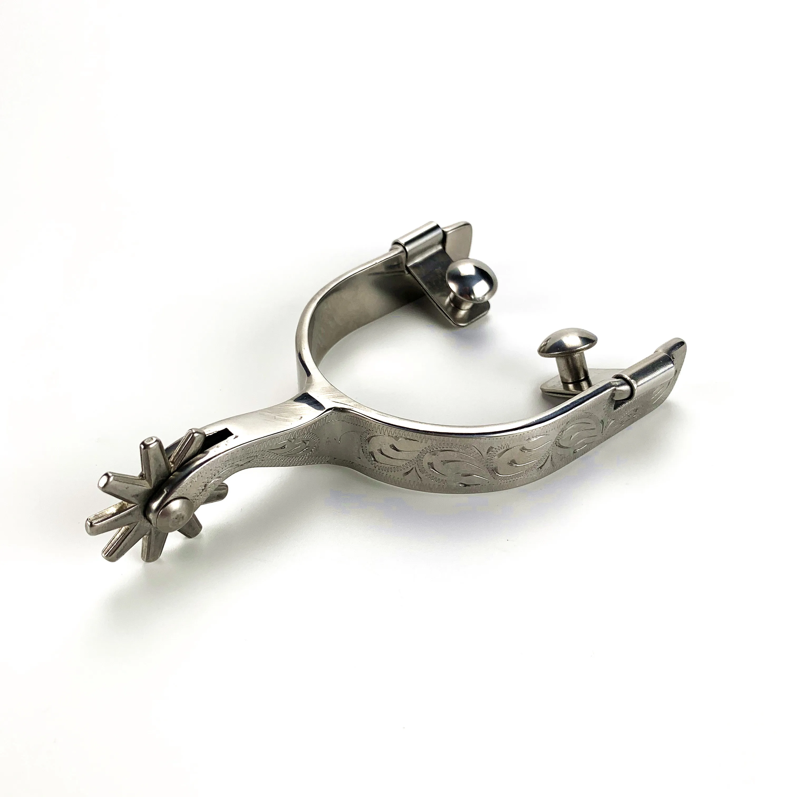 Western Engraved cutting Horse Riding Spurs