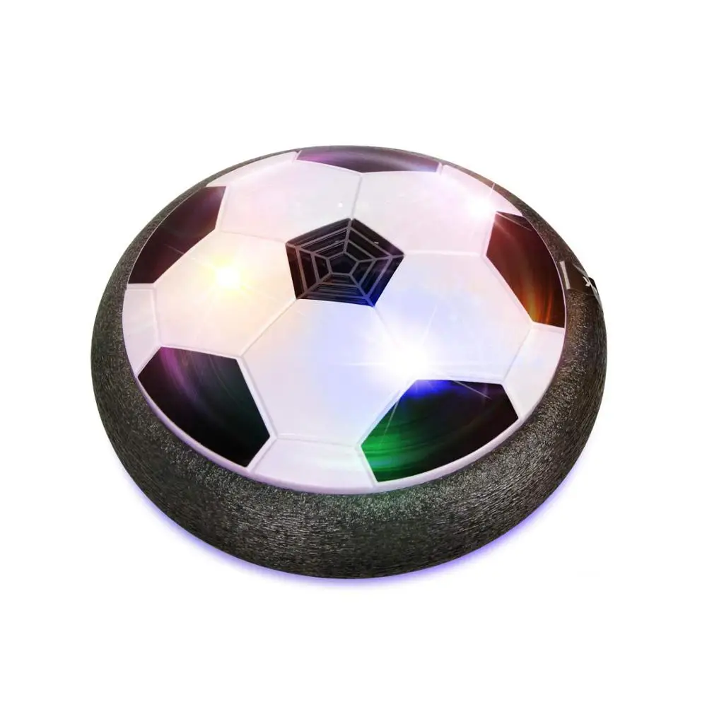 Soccer Ball for Boys Hover Football Disk Toy with LED Light and Foam Bumpers Indoor Outdoor Beach Ball Bath Toy Plastic