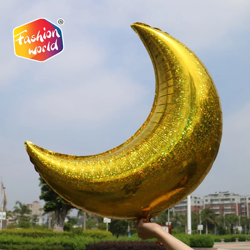 
36 inch Silver Laser Moon Aluminum Foil Balloon For Wedding Holiday Party Decoration 